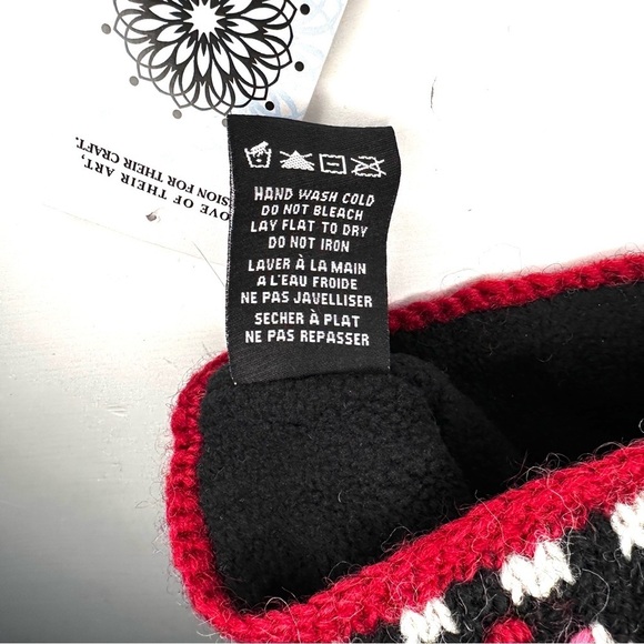 Newari Nepal Icelandic Designs Wool Beanie Hat Cap Toque Winter Women's OS NWT - Picture 7 of 9